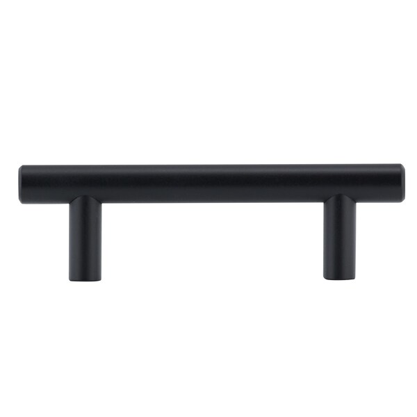 Richelieu Roosevelt Collection 3-inch Matte Black Modern Cabinet Bar Pull - BP20576900