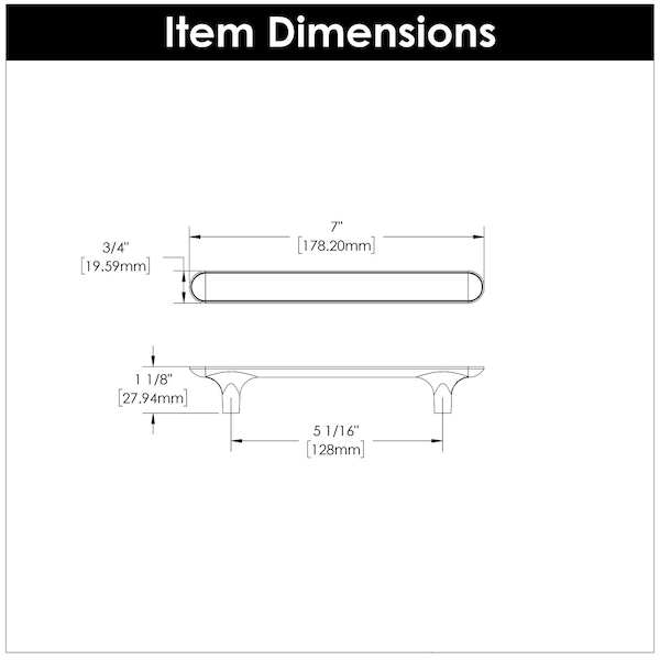 Hickory Hardware Maven Collection Pull 5-1/16 Inch 128mm Center to Center Brushed Golden Brass Finish - H078780BGB
