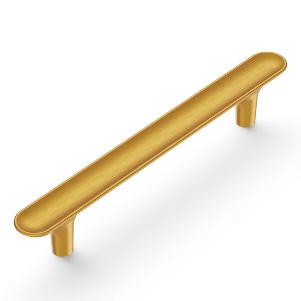 Hickory Hardware Maven Collection Pull 5-1/16 Inch 128mm Center to Center Brushed Golden Brass Finish - H078780BGB