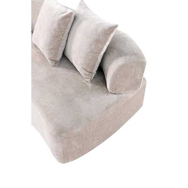 Manhattan Comfort Verandah XL Sofa in Beige - SF016-BE