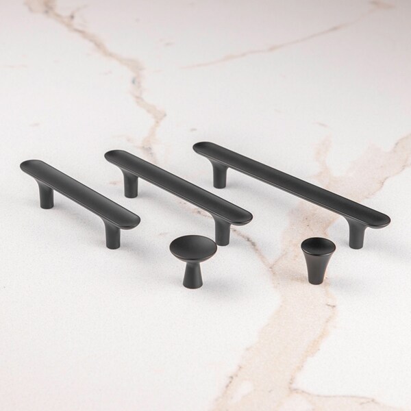 Hickory Hardware Maven Collection Pull 5-1/16 Inch 128mm Center to Center Matte Black Finish - H078780MB