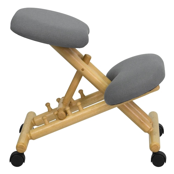 Flash Furniture Mobile Wood Kneeler Chair, Gray - WL-SB-101-GG