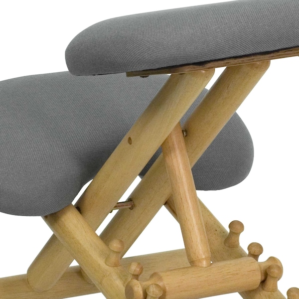 Flash Furniture Mobile Wood Kneeler Chair, Gray - WL-SB-101-GG
