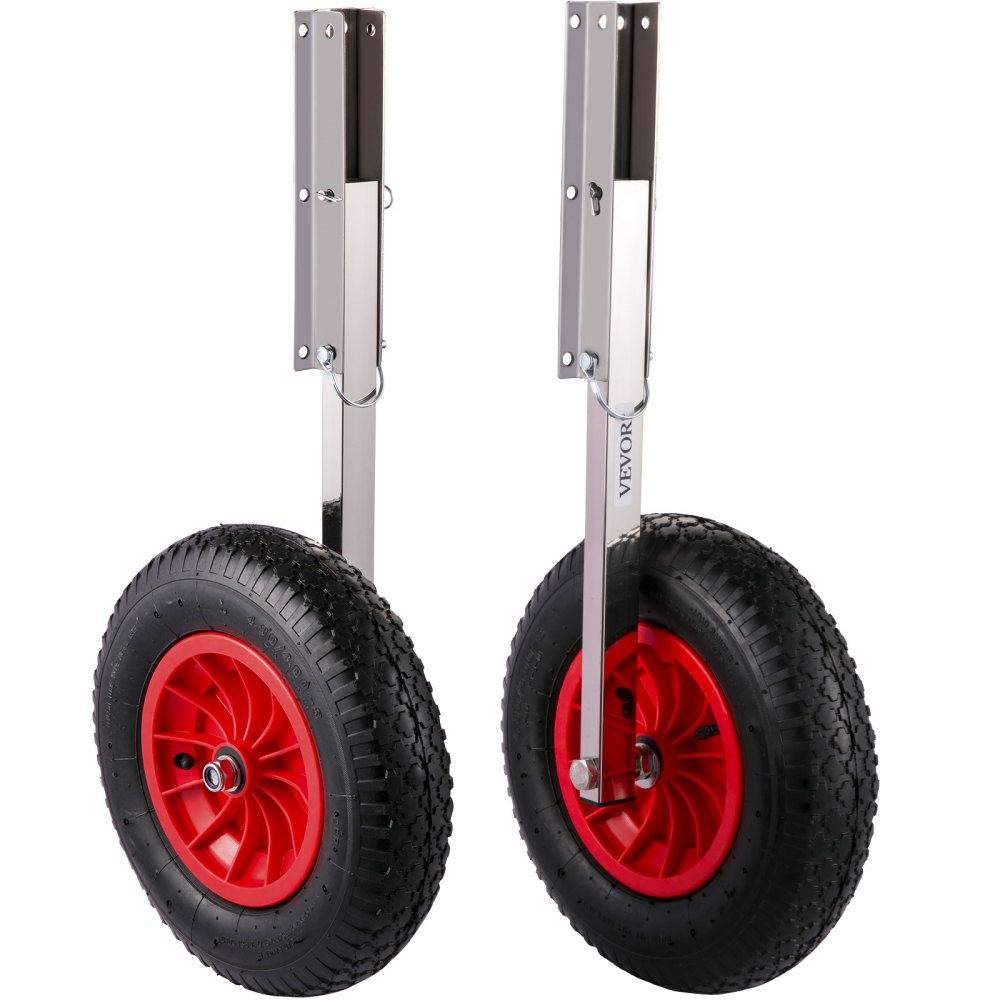 VEVOR Boat Launching Wheels, 15" Boat Transom Launching Wheel, 600 LBS Loading Capacity Inflatable Boat Launch Wheels, Stainless Steel Transom Launching Dolly Wheels with 4 PCS of Quick Release Pins - CYXSLYCB156008IX5V0