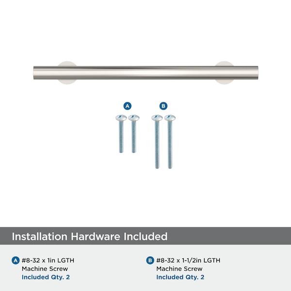 Amerock Radius 5-1/16 inch 128mm Center-to-Center Polished Nickel Cabinet Pull - BP36866PN