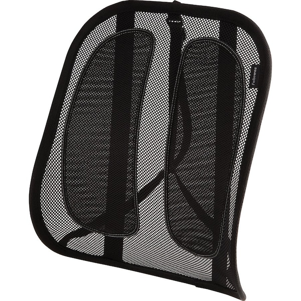 Fellowes Back Support, Mesh, 17-3/10"Wx5-3/5"Lx20-1/5"H, Black - FEL9191301