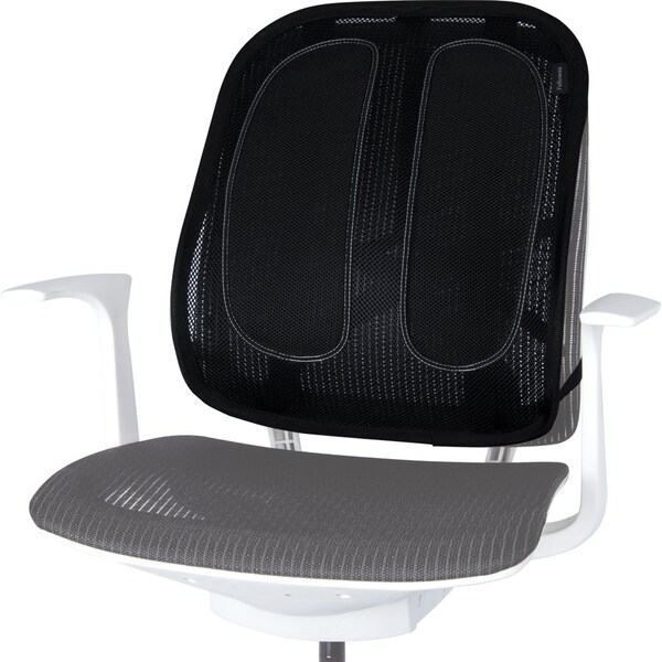 Fellowes Back Support, Mesh, 17-3/10"Wx5-3/5"Lx20-1/5"H, Black - FEL9191301