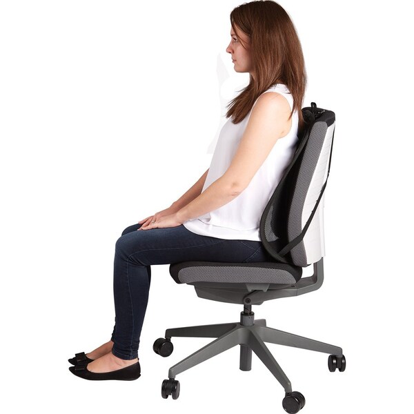 Fellowes Back Support, Mesh, 17-3/10"Wx5-3/5"Lx20-1/5"H, Black - FEL9191301