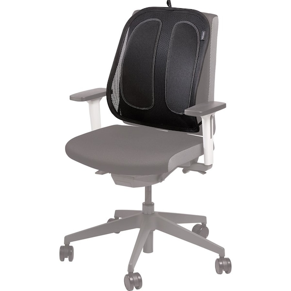 Fellowes Back Support, Mesh, 17-3/10"Wx5-3/5"Lx20-1/5"H, Black - FEL9191301