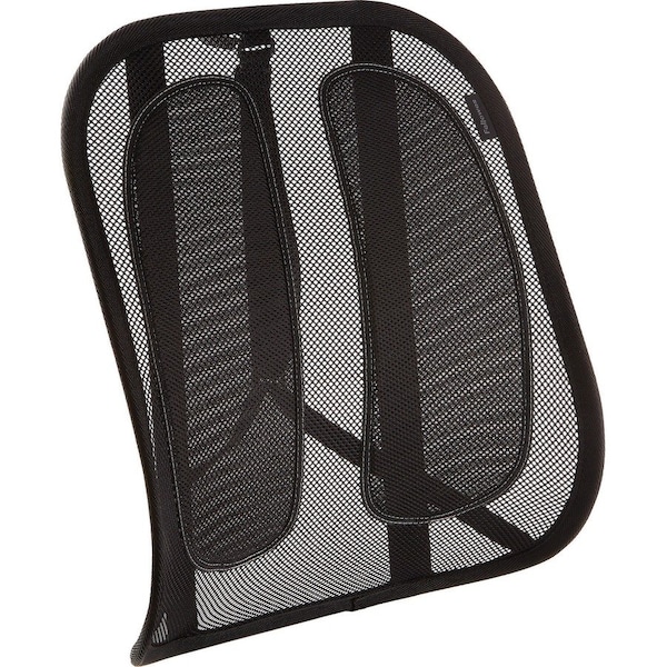 Fellowes Back Support, Mesh, 17-3/10"Wx5-3/5"Lx20-1/5"H, Black - FEL9191301