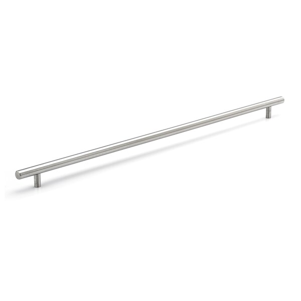 Richelieu 22-1/8 in. (562 mm) Center-to-Center Brushed Stainless Steel Contemporary Drawer Pull - BP3487562170