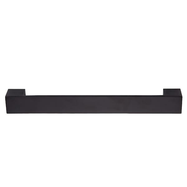 South Main Hardware Short Modern Cabinet Handle, 8.94" Length (7.56" Hole Center), Flat Black, 10PK - SH205-FB-10