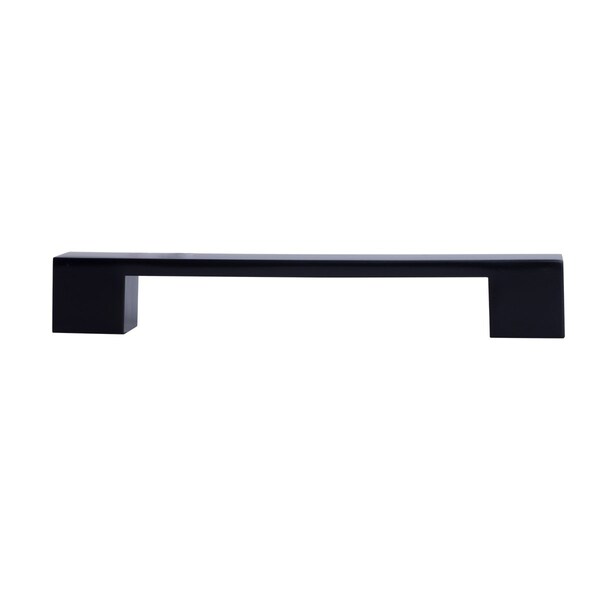 South Main Hardware Short Modern Cabinet Handle, 8.94" Length (7.56" Hole Center), Flat Black, 10PK - SH205-FB-10