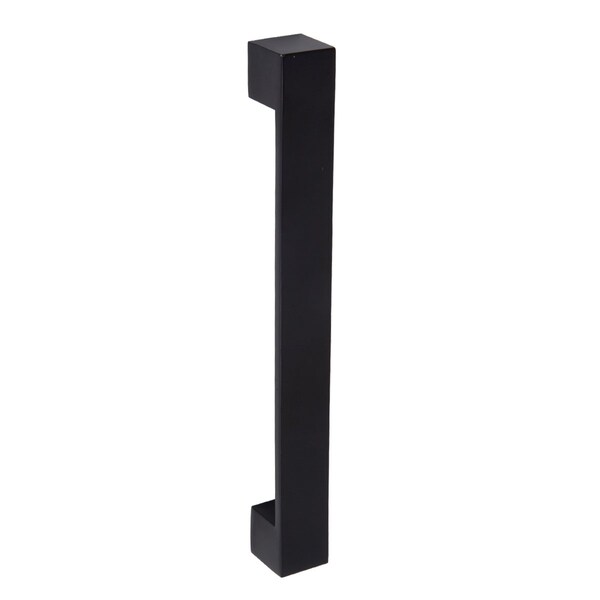 South Main Hardware Short Modern Cabinet Handle, 8.94" Length (7.56" Hole Center), Flat Black, 10PK - SH205-FB-10