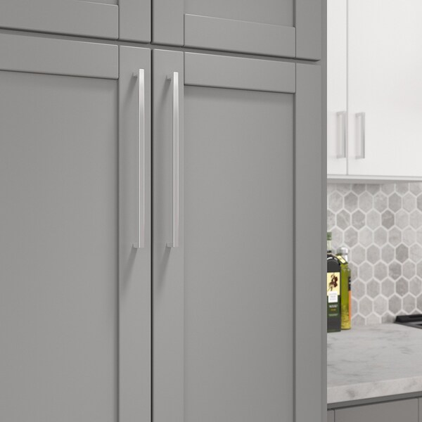 Richelieu Lambton Collection 12 5/8-inch (320 mm) Brushed Nickel Modern Rectangular Cabinet Pull - BP873320195