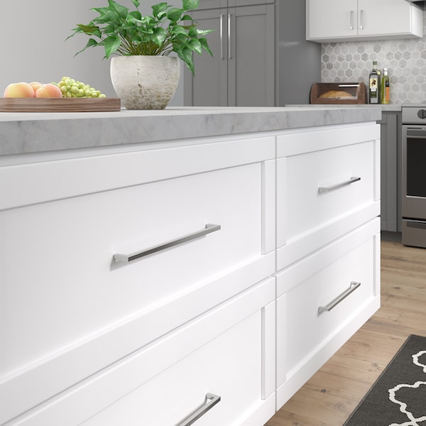 Richelieu Lambton Collection 12 5/8-inch (320 mm) Brushed Nickel Modern Rectangular Cabinet Pull - BP873320195