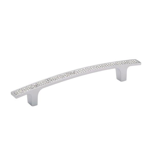Richelieu 5 1/16 in (128 mm) Center-to-Center Crystal, Chrome Contemporary Cabinet Pull - BP123412814001