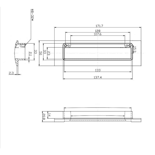 Richelieu 5-1/16 in. (128 mm) Center-to-Center Brushed Nickel Contemporary Recessed Pull - BP310075172195