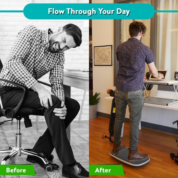 Uncaged Ergonomics Base Standing Desk Balance Board With Anti Fatigue Mat Office Wobble - BSE-M