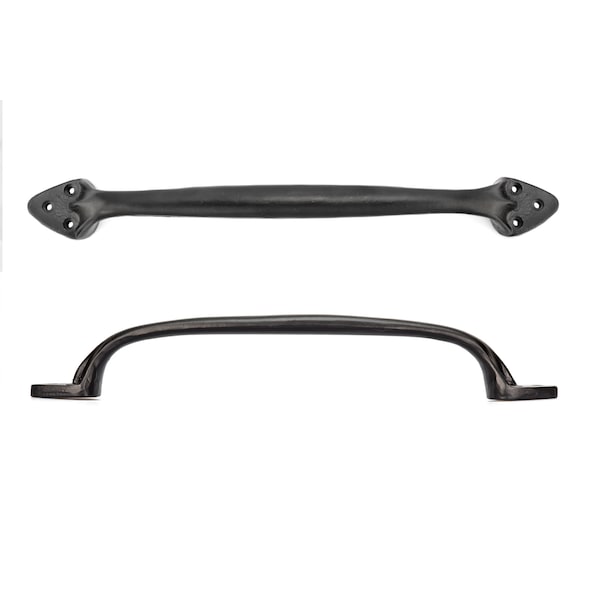 Richelieu 12 in (305 mm) Center-to-Center Matte Black Traditional Forged Iron Cabinet Pull Sheffield - BP9465305900