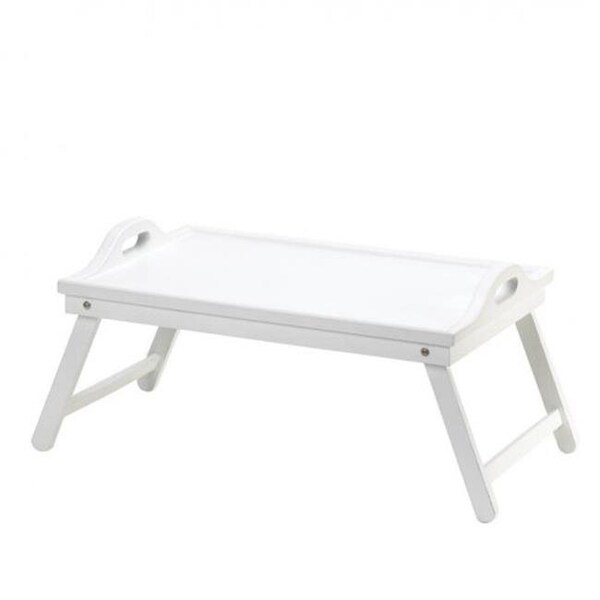 Lovelyhome Wood White Folding Tray - LO7068