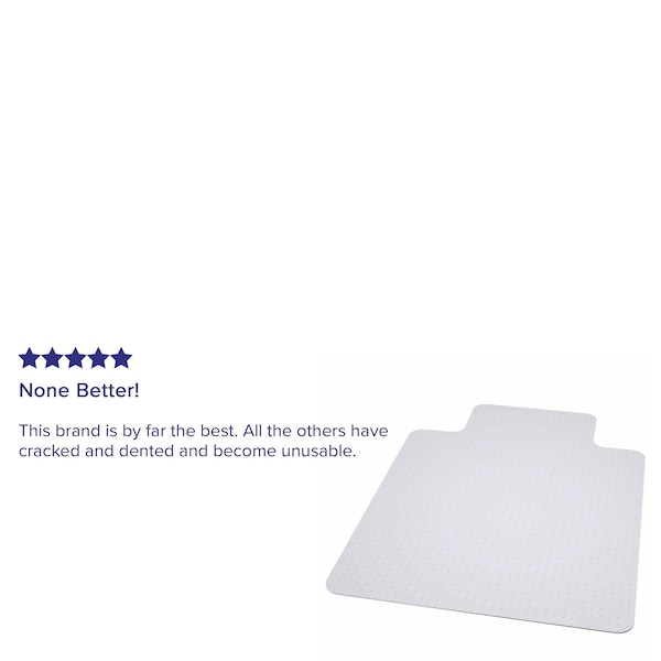Flash Furniture Big and Tall Chair Mat, 36"x48", Clear - MAT-124086-GG