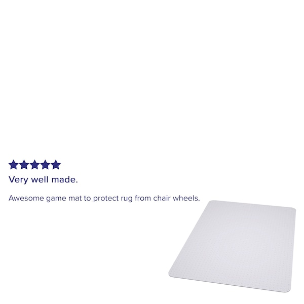 Flash Furniture Carpet Chair Mat, 36"x48", Clear - MAT-121704-GG