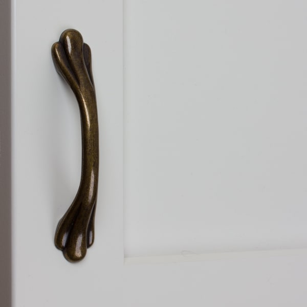 Gliderite Hardware 3 in. Center to Center Antique Brass Paw Pull - 4229-AB, 5PK - 4229-AB-5