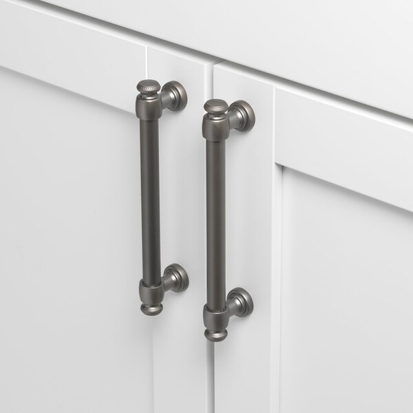 Gliderite Hardware 5-1/16 in. Center to Center Graphite Gray Classic Euro Bar Pull - 4361-128-GPH, 5PK - 4361-128-GPH-5