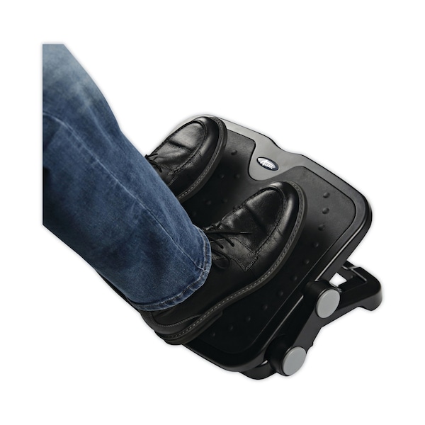 Alera Soft Cushioned Ergonomic Footrest, 14w x 19.63d x 3.75 to 7.5h, Black - ALEFS112