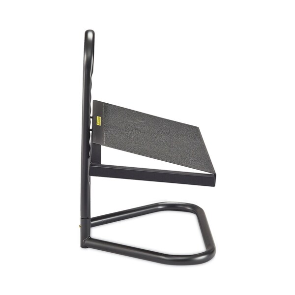 Safco Task Master Adjustable Height Footrest, 20w x 12d x 5 1/2h-15h, Black - 5124