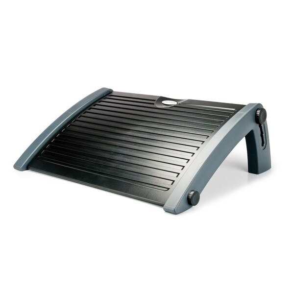 Aidata Sleek Footrest, 4 Angle Adjustments At 10 Degree/15 Degree/20 Degree/25 Degree, Black/Gray - FR-1001G