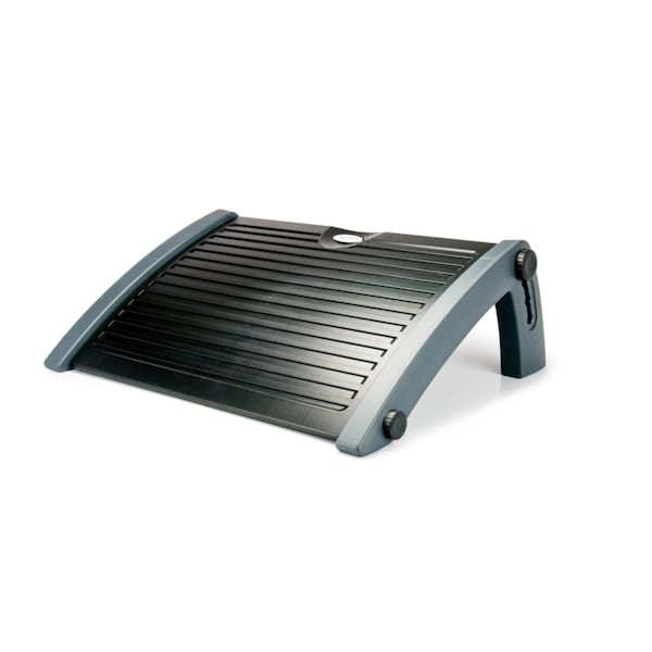 Aidata Sleek Footrest, 4 Angle Adjustments At 10 Degree/15 Degree/20 Degree/25 Degree, Black/Gray - FR-1001G