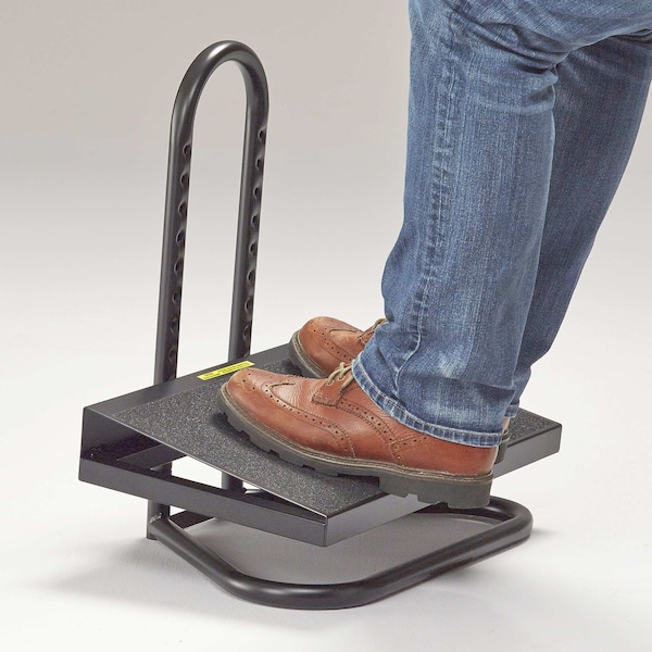 Safco Footrest, Metal; Steel, Black - 5124