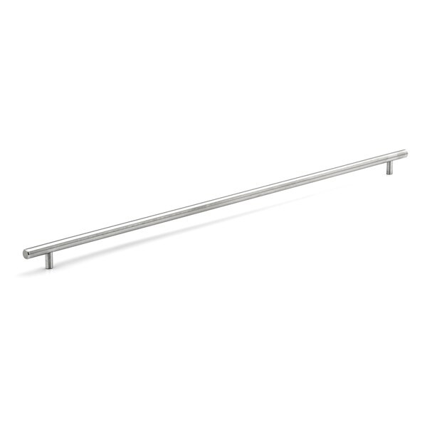 Richelieu 28-1/8 in. (714 mm) Center-to-Center Brushed Stainless Steel Contemporary Drawer Pull - BP3487714170