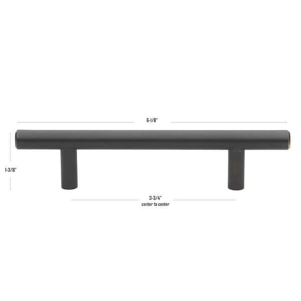 Gliderite Hardware 3-3/4 in. Center to Center Oil Rubbed Bronze Solid Steel Bar Pull - 5001-96-ORB, 25PK - 5001-96-ORB-25