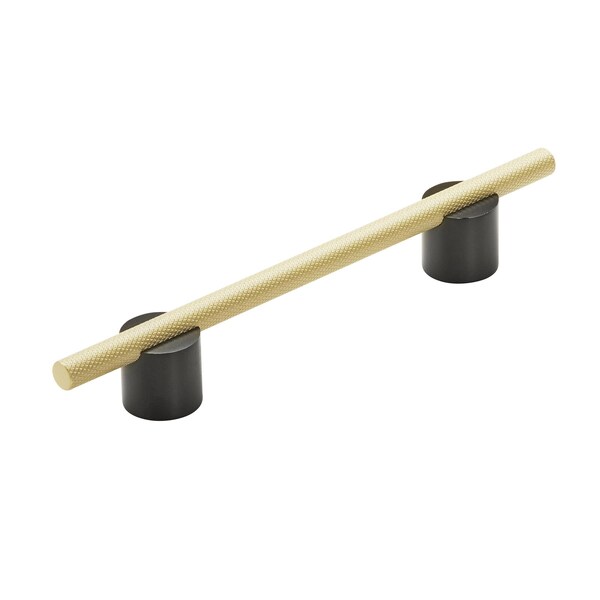 Amerock Transcendent 5-1/16 in 128 mm Center-to-Center Matte Black/Matte Gold Cabinet Pull - BP7414128MBMG