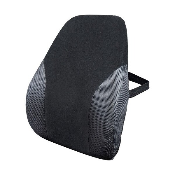 Kantek Backrest, Memory Foam, 2-3/4inWx18inLx20inH, Black/Gray - KTKLS360