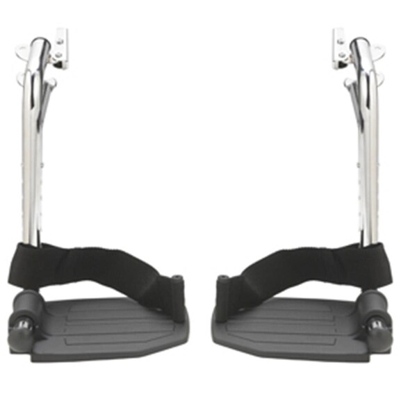 Refuah Chrome Swing Away Footrests with Aluminum Footplates - RE494499