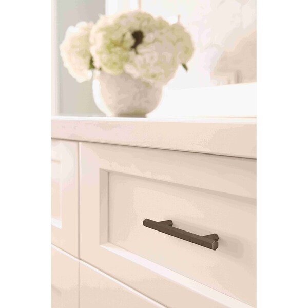 Amerock Caliber 3-3/4 in 96 mm Center-to-Center Matte Black Cabinet Pull - BP36873FB