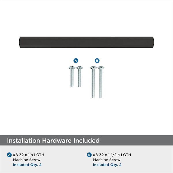 Amerock Caliber 3-3/4 in 96 mm Center-to-Center Matte Black Cabinet Pull - BP36873FB