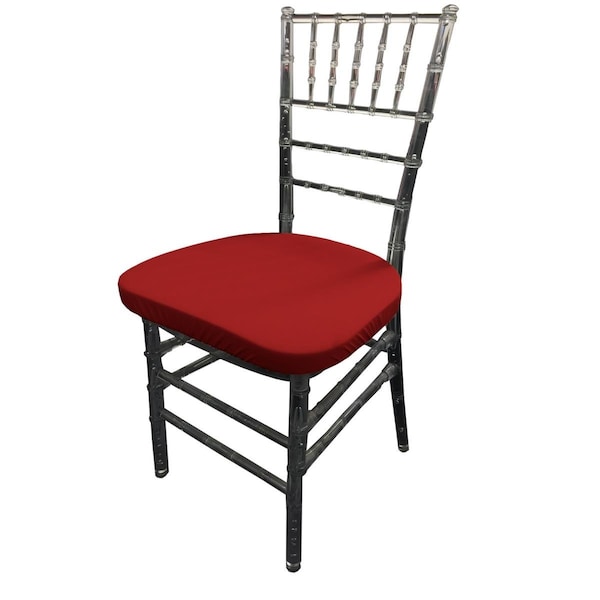 Highboy SpandexCushionCoverPk4RedX98 Spandex Chiavary Chair Cushion Cover Red 4PK - HI25162