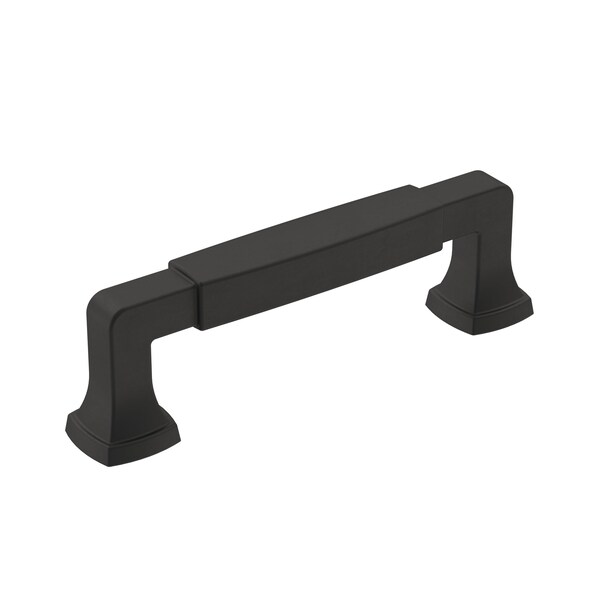 Amerock Stature 3-3/4 in 96 mm Center-to-Center Matte Black Cabinet Pull - BP36887FB
