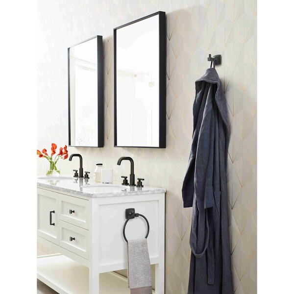Amerock Stature 3-3/4 in 96 mm Center-to-Center Matte Black Cabinet Pull - BP36887FB