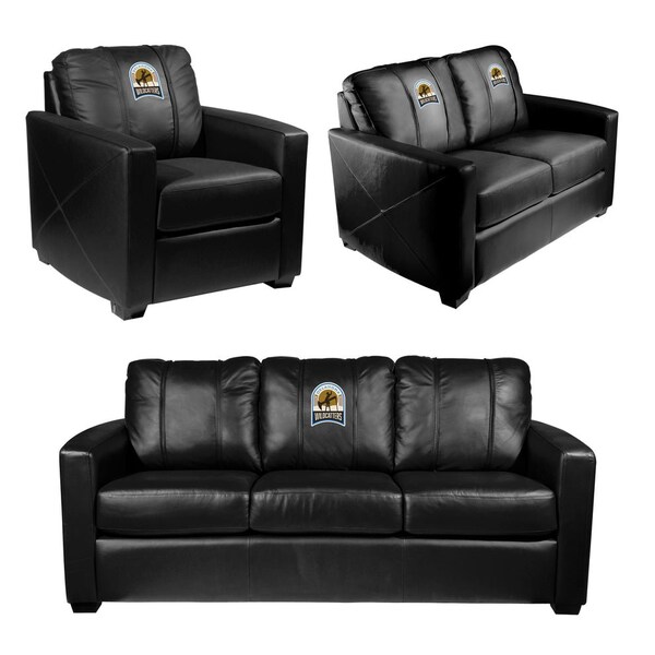 Dreamseat Silver Sofa with Oklahoma Wildcatters Primary Logo - XZ7759001SOCDBK-PSPBR0050