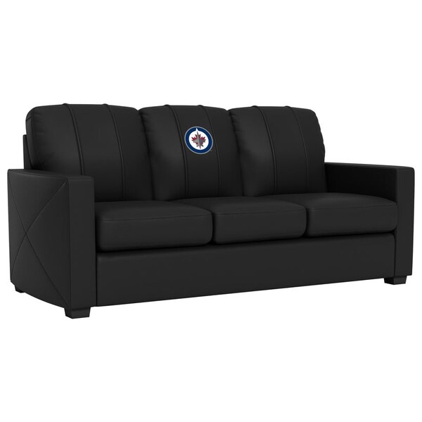Dreamseat Silver Sofa with Winnipeg Jets Logo - XZ7759001SOCDBK-PSNHL43010