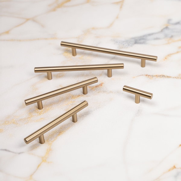Hickory Hardware Bar Pulls Collection Pull 7-9/16 Inch 192mm Center to Center Champagne Bronze Finish - HH075597-CBZ