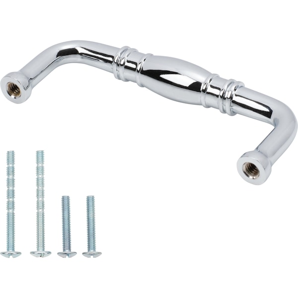 Designperfect 3'' Center-to-Center Handle Pull, Polished Chrome, 25PK - DPA25R572PC