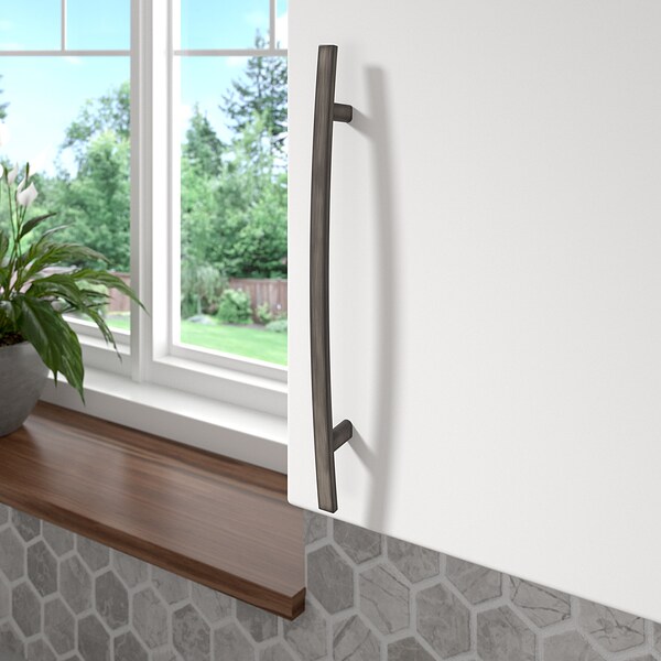 Richelieu Padova Collection 7 9/16-inch (192 mm) Antique Nickel Transitional Rectangular Cabinet Bar Pull - BP650192143