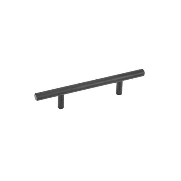 Richelieu 3 3/4 in (96 mm) Center-to-Center Matte Black Contemporary Drawer Pull - BP30596900